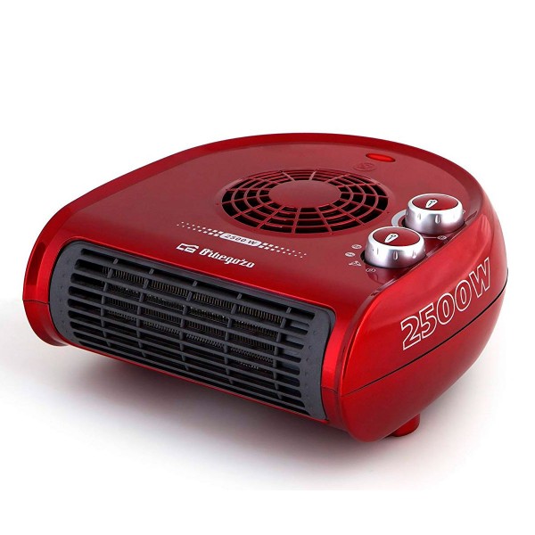calefactor horizontal Orbegozo fh 5033 rojo  2500w de potencia 2 posiciones de calor y función ventilador