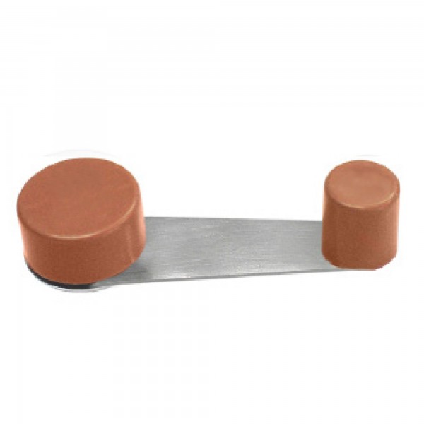 Tope puerta retenedor metalico marron