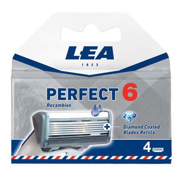 Lea perfect cuchillas 6 hojas 4un + diamond pack 4u.