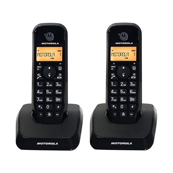 Motorola s1202 negro duo teléfono inalámbrico manos libres 50 contactos