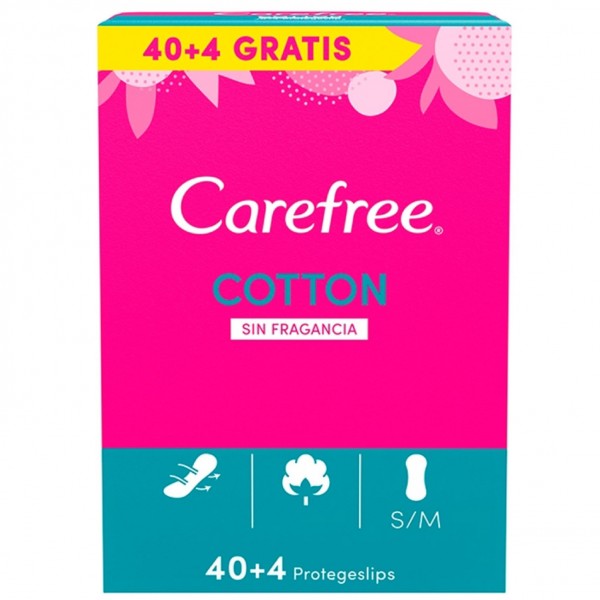 Carefree protegeslip Cotton Sin Fragancia  40 + 4 GRATIS