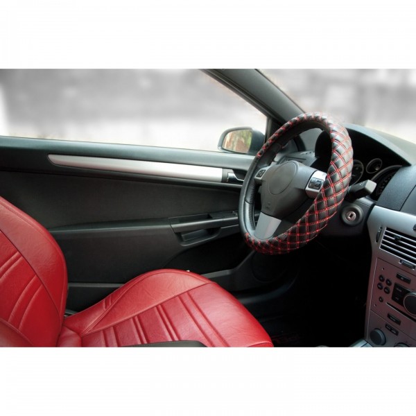 Funda Volante Negra Hilo Rojo Funda Volante Negra Hilo Rojo