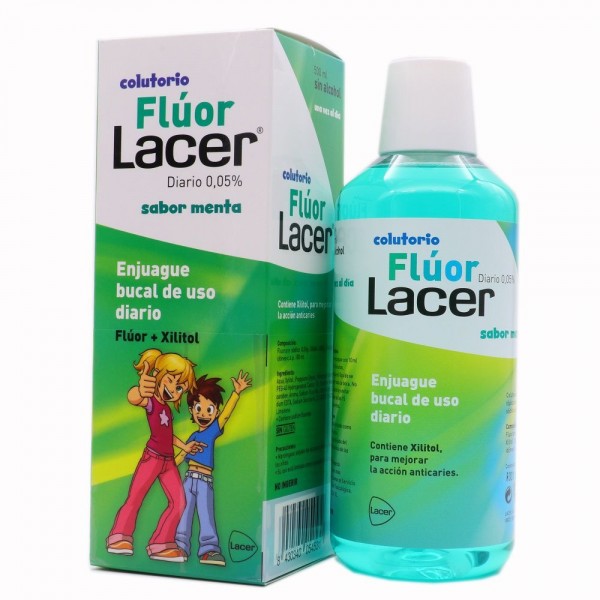 LACER COLUTORIO FLUOR DIARIO 0,05  MENTA 500 ML