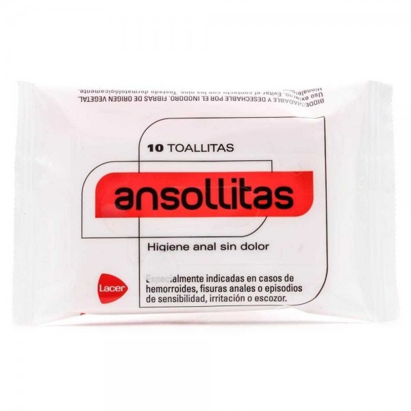 ANSOLLITAS TOALLITAS HIGIENE ANAL 10 TOALLITAS