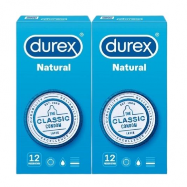 DUREX PRESERVATIVOS NATURAL CLASSIC 2X12 UDS PROMO