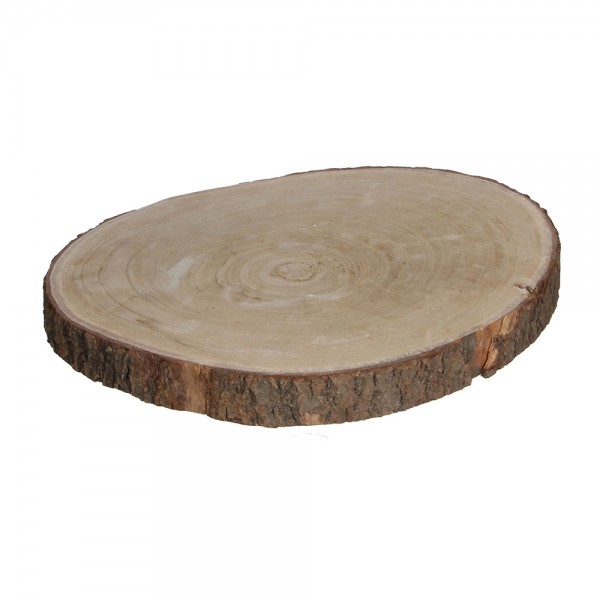 Base decorativa tronco de madera ø34x4cm