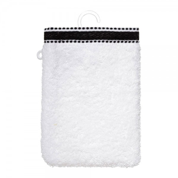 Pack 2ud guante-toalla baño premium color blanco 15x21cm