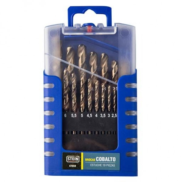 Stein Pack broca cobalto  1 a 10 mm. 19 pcs.