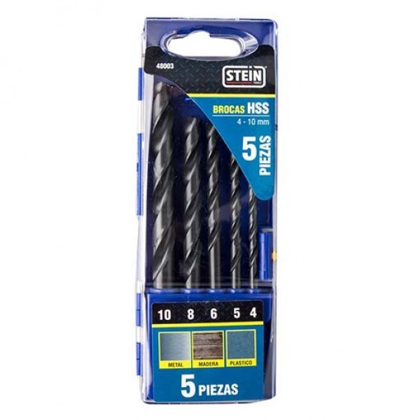 Stein pack brocas HSS 4 a 10 mm. 5 pc.