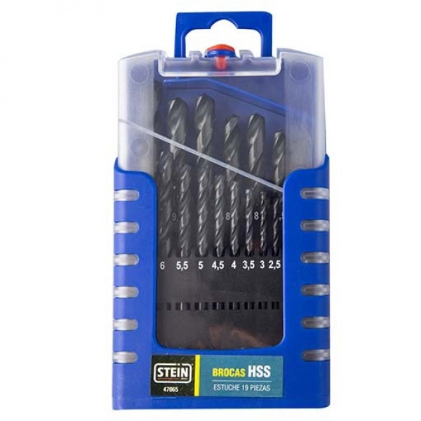 Stein pack brocas HSS  1 a 10 mm. 19 pcs.