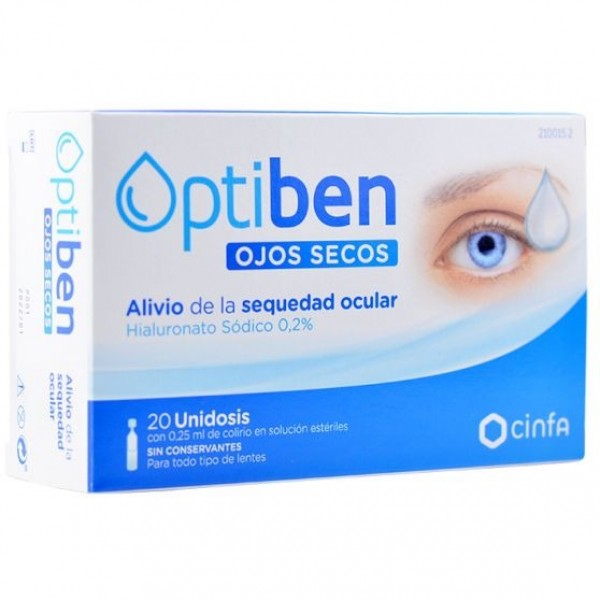 OPTIBEN OJOS SECOS 20 MONODOSIS