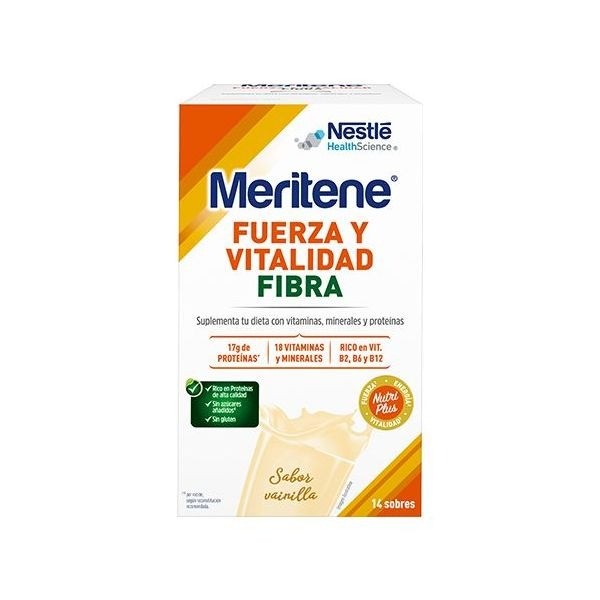 MERITENE FIBRA 35 G 14 SOBRES VAINILLA