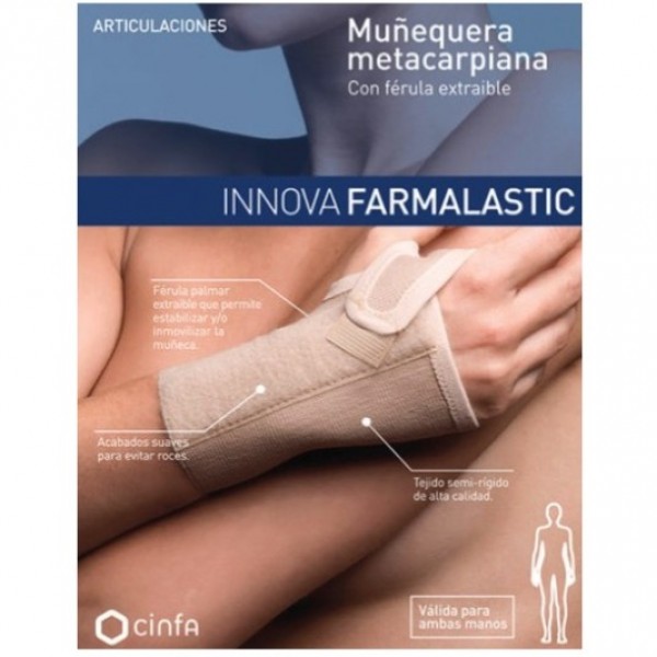 Farmalastic Muñequera Metacarpiana Con Ferula Talla Mediana 1 Ud