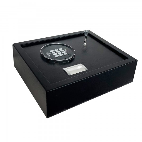 Caja fuerte elec. y llave 31x38x11 cm.