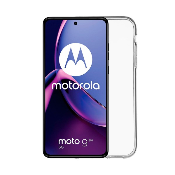 Jc trasera de silicona transparente / motorola moto g84