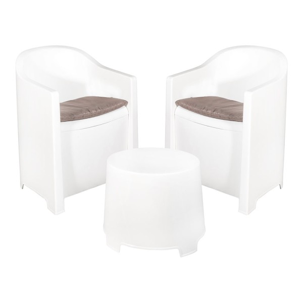 Conjunto jardín 3 piezas blanco