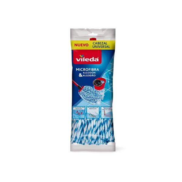 Vileda fregona recambio microfibras & algodón 1 ud