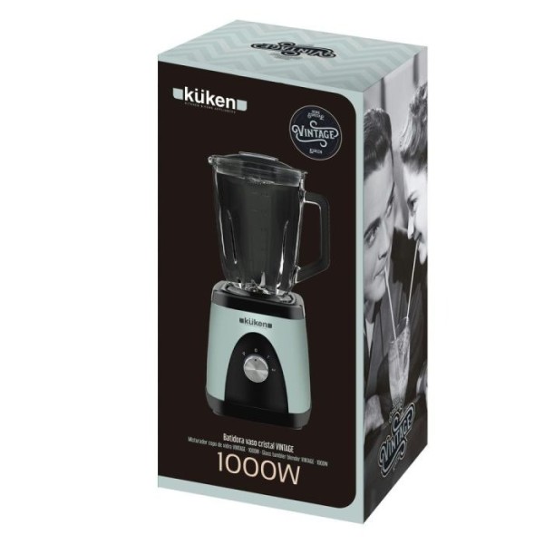 Batidora vaso cris1.5l1000wkuken vintage
