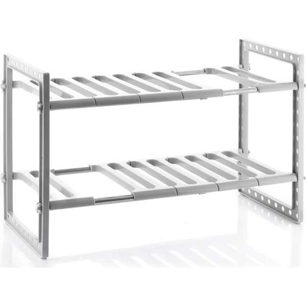 Estantería extensible de 2 estantes para fregadero shibblek 37,5 - 66,5 cm