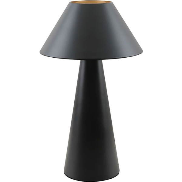 Lámpara de mesa, e27, tipo seta, color negro, ø200 x 325 mm